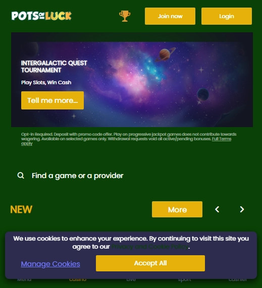 PotsOfLuck Casino